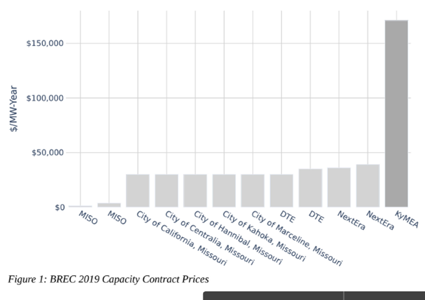 BREC 2019 Capacity Contract Prices